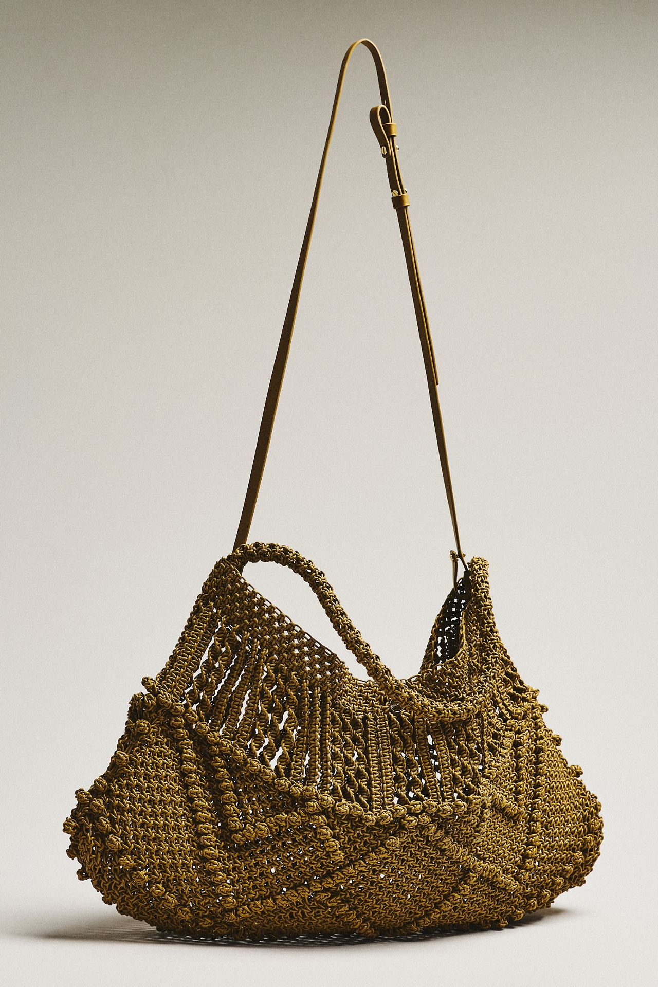 ALÉMAIS Macramé Maxi Crescent Tote