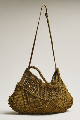 ALÉMAIS Macramé Maxi Crescent Tote
