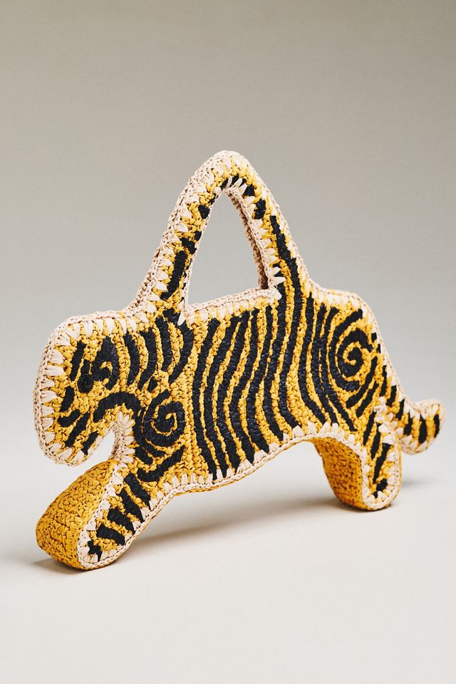 SIMONMILLER Raffia Tiger Bag #1