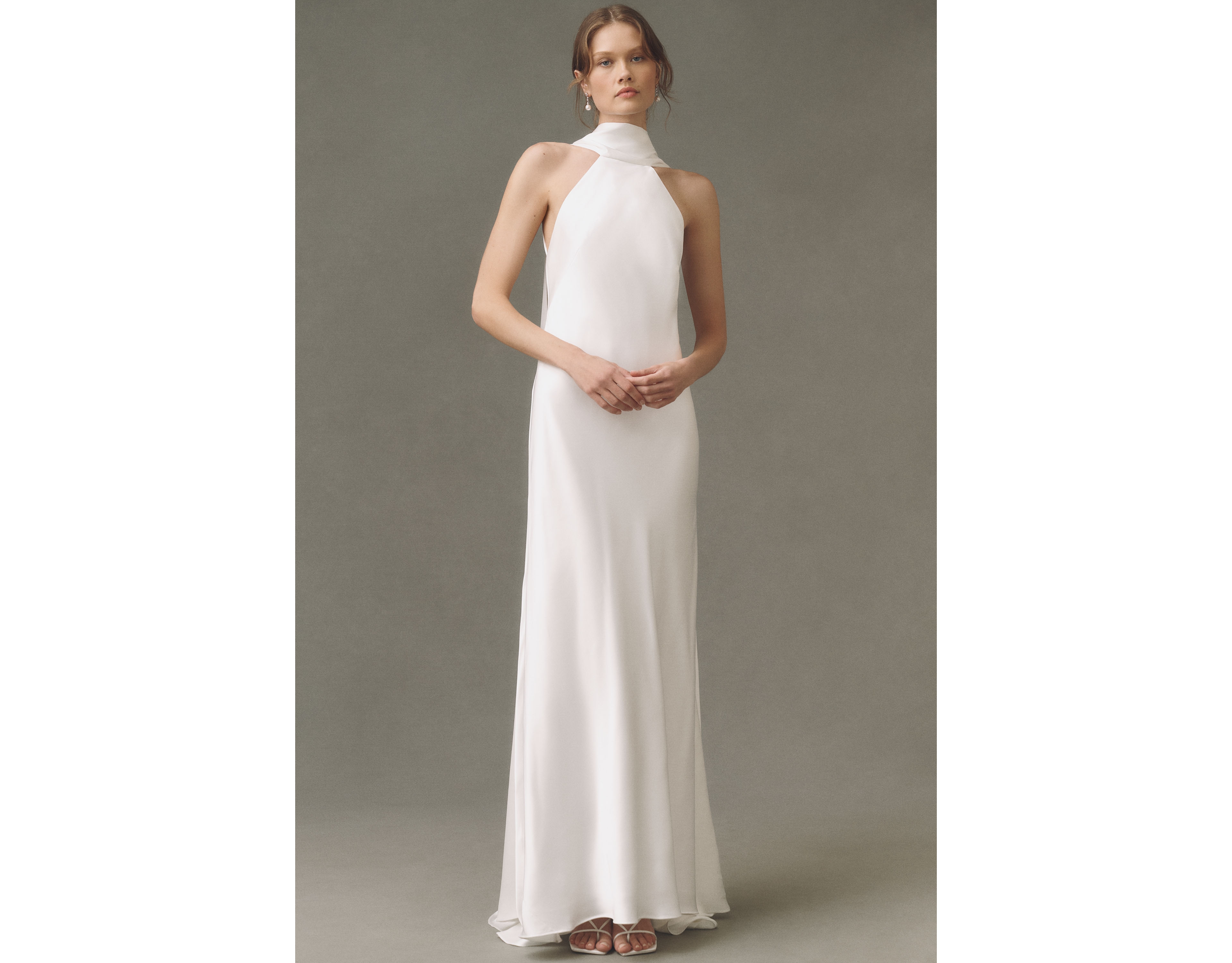 Jenny Yoo Grace Halter-Neck Maxi Dress