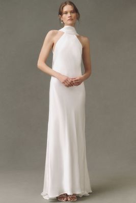 photo maternity dresses Pretty Perfect White Maternity Ruched Mesh Bardot Maxi Dress – Club L  London main image 1