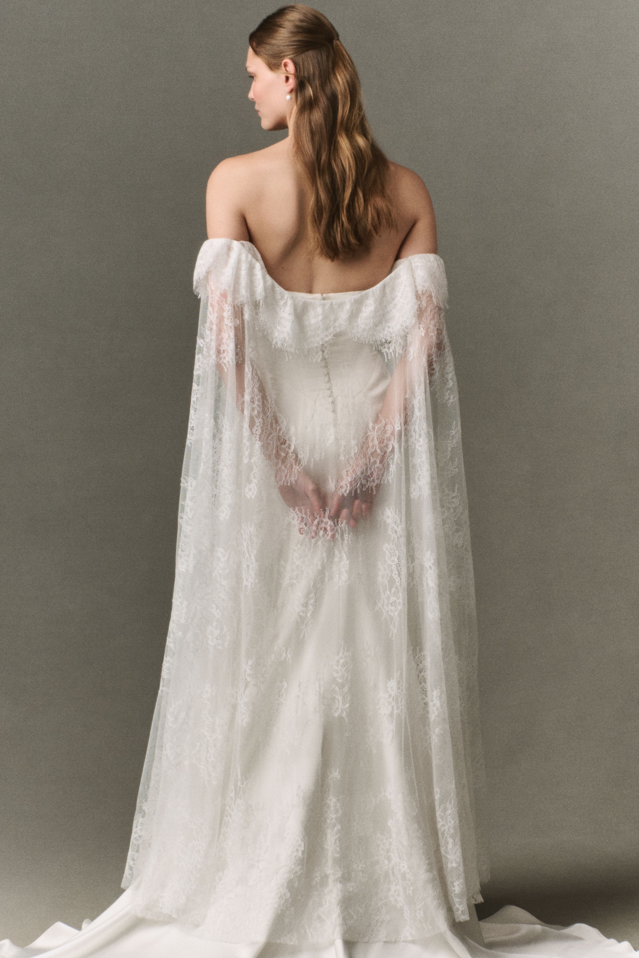 Geisha Designs Lace Maxi Cape