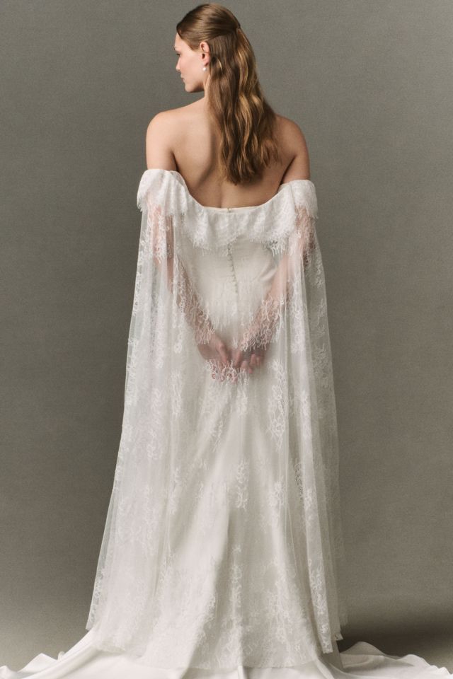 Geisha Designs Lace Maxi Cape #2