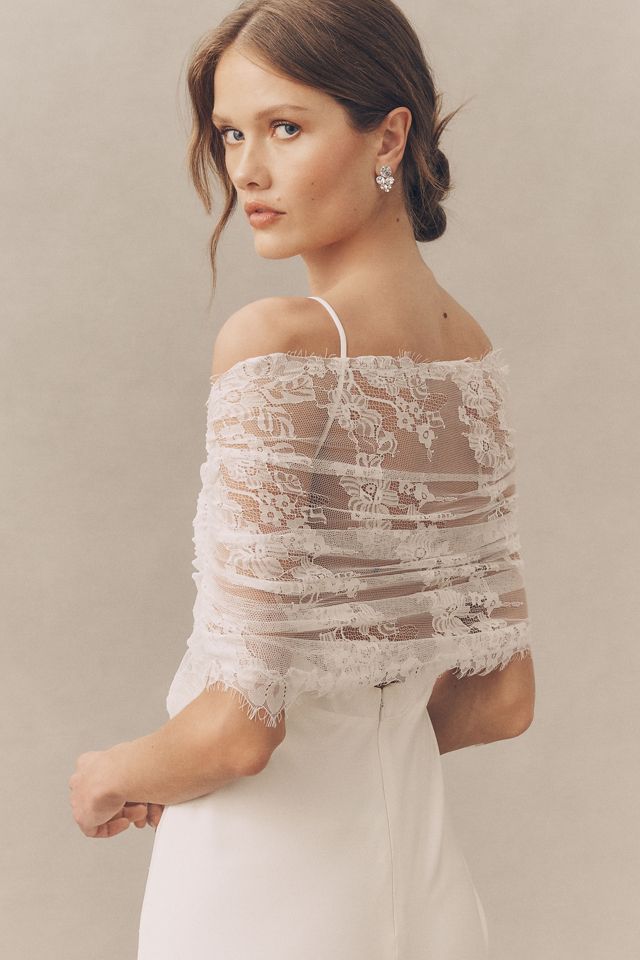 Geisha Designs Sheer Lace Shrug