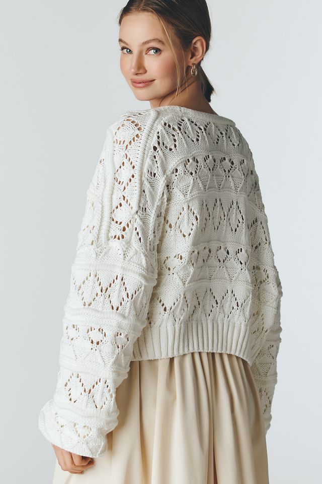 Maeve Chunky Tape Yarn Cardigan Sweater #3