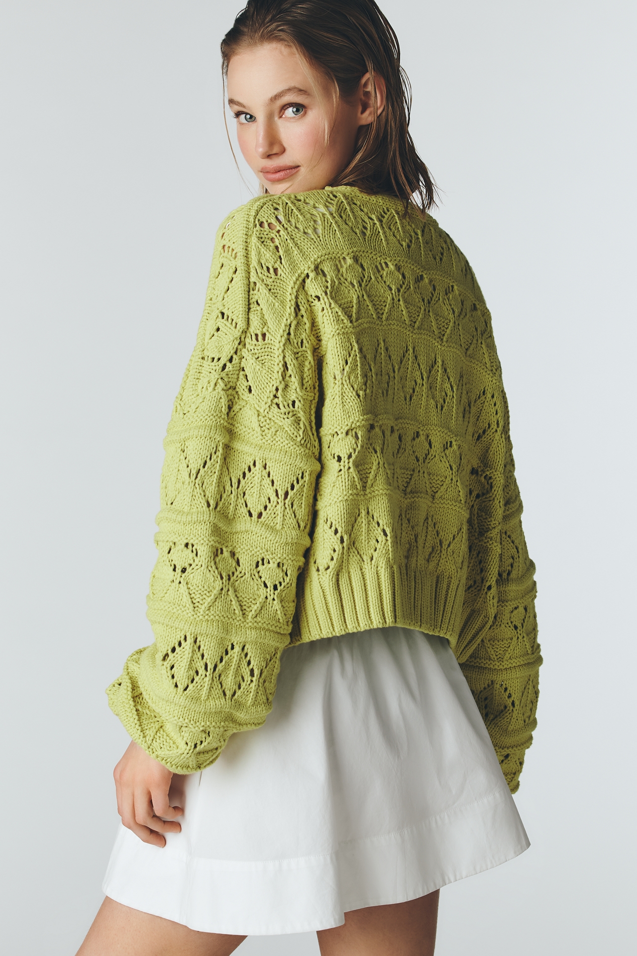 Maeve Chunky Tape Yarn Cardigan Sweater