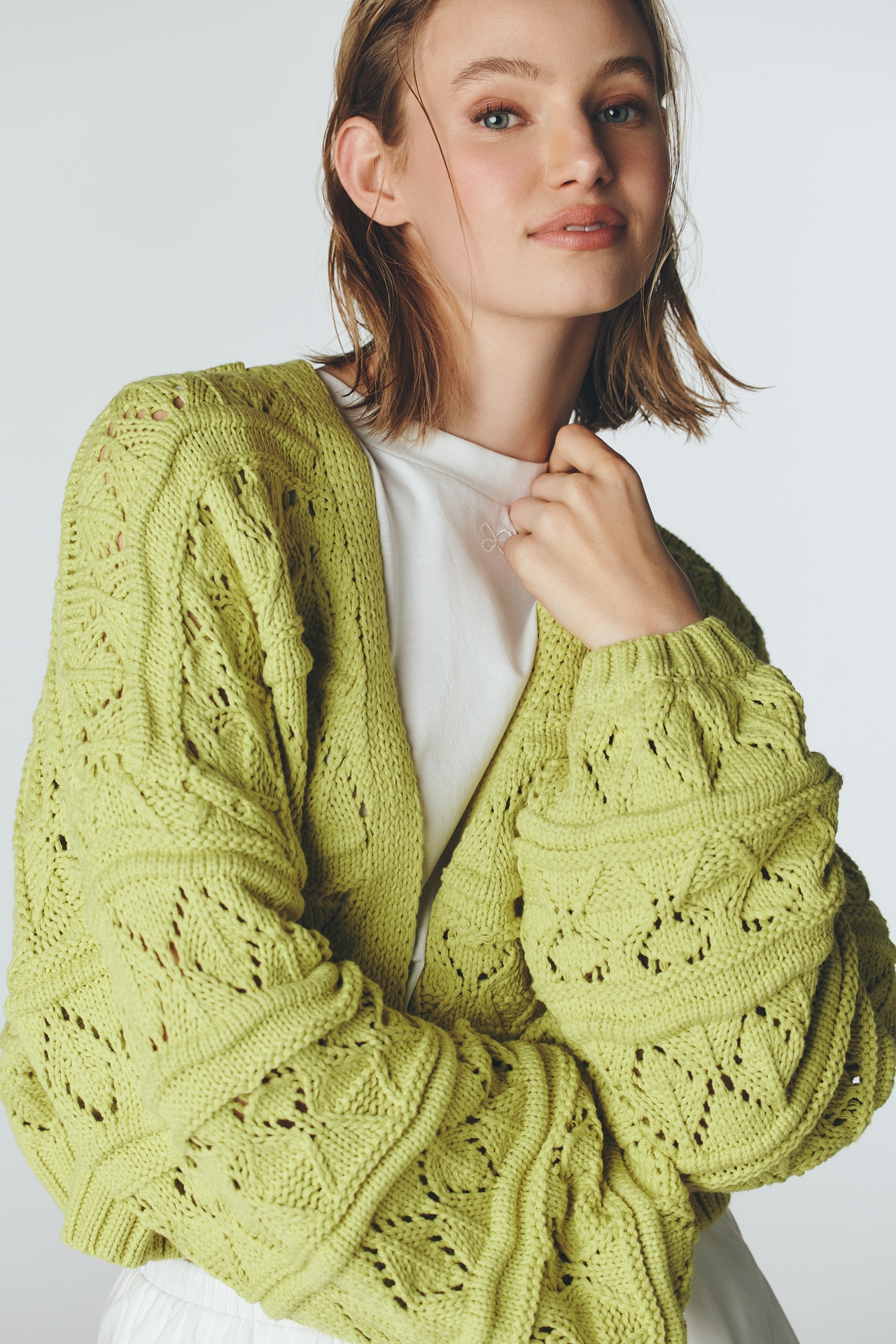 Maeve Chunky Tape Yarn Cardigan Sweater