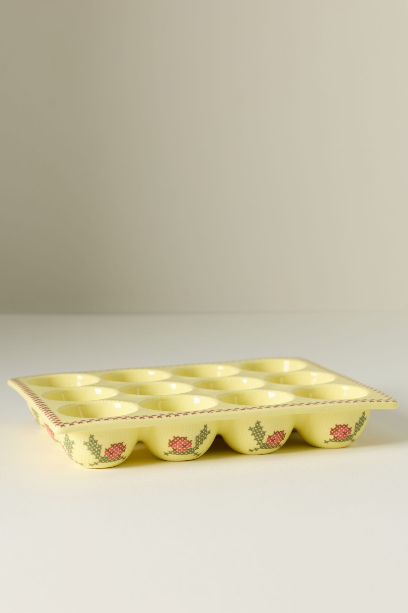 Harmonie Stoneware Egg Crate - Yellow, One Size