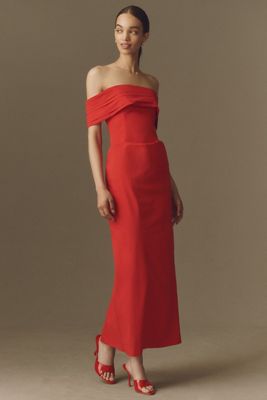 The Wolf Gang Tacha Ribbed Knit One-Shoulder Maxi Dress