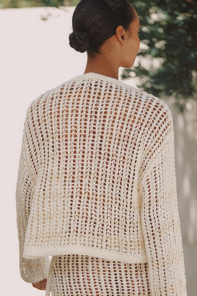 Celandine Open Knit Cardigan Sweater | Anthropologie