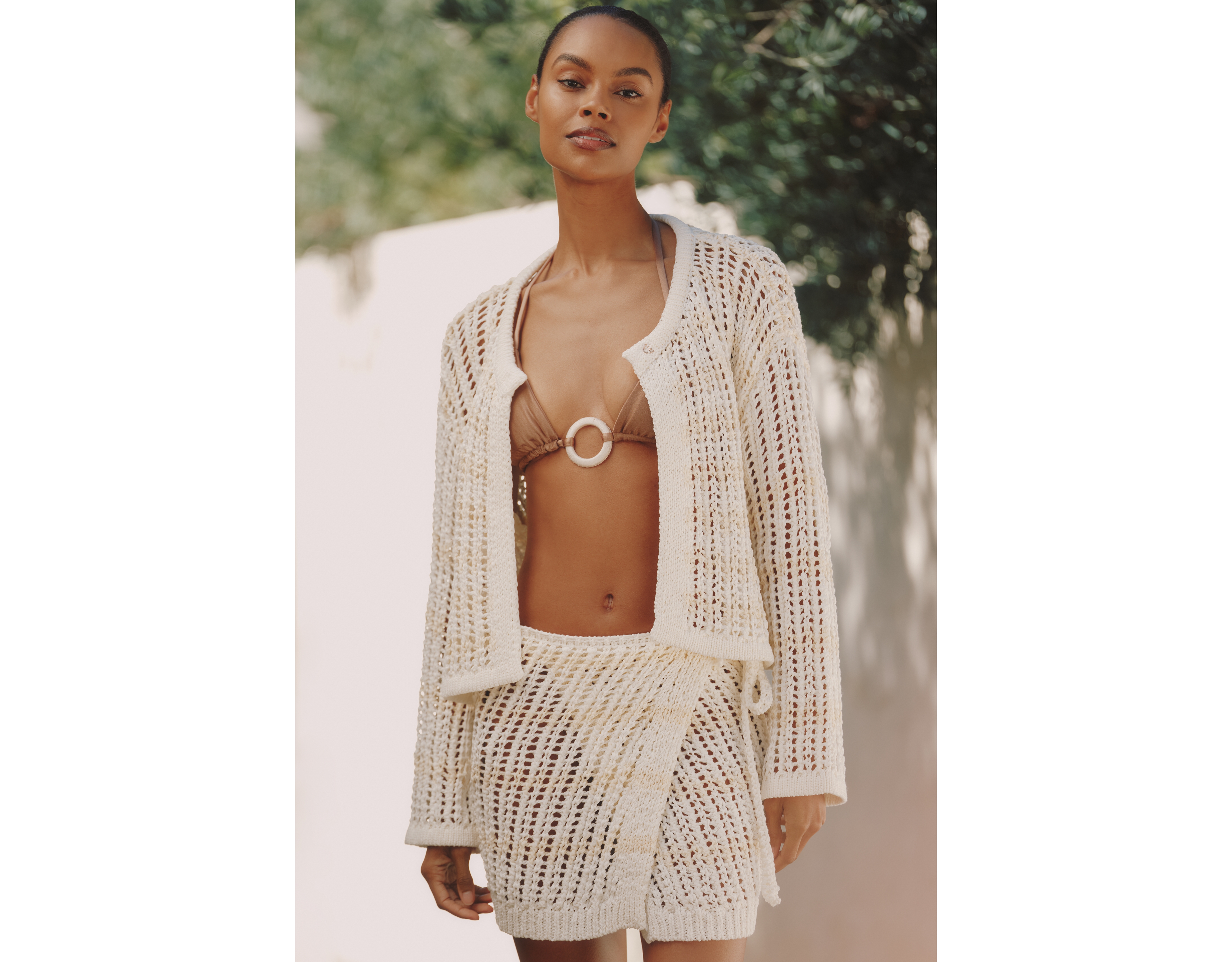 Celandine Open Knit Cardigan Sweater