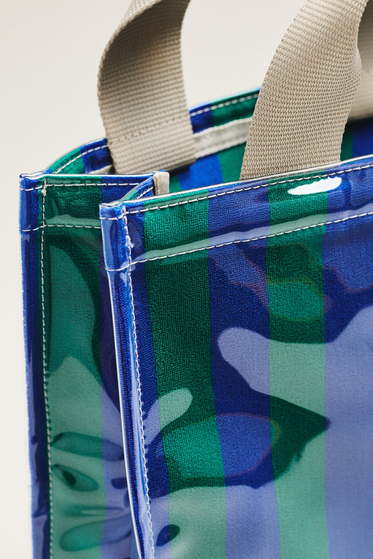 Coated Terry North South Small Tote