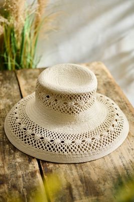 Woven Cotton Crown Hat
