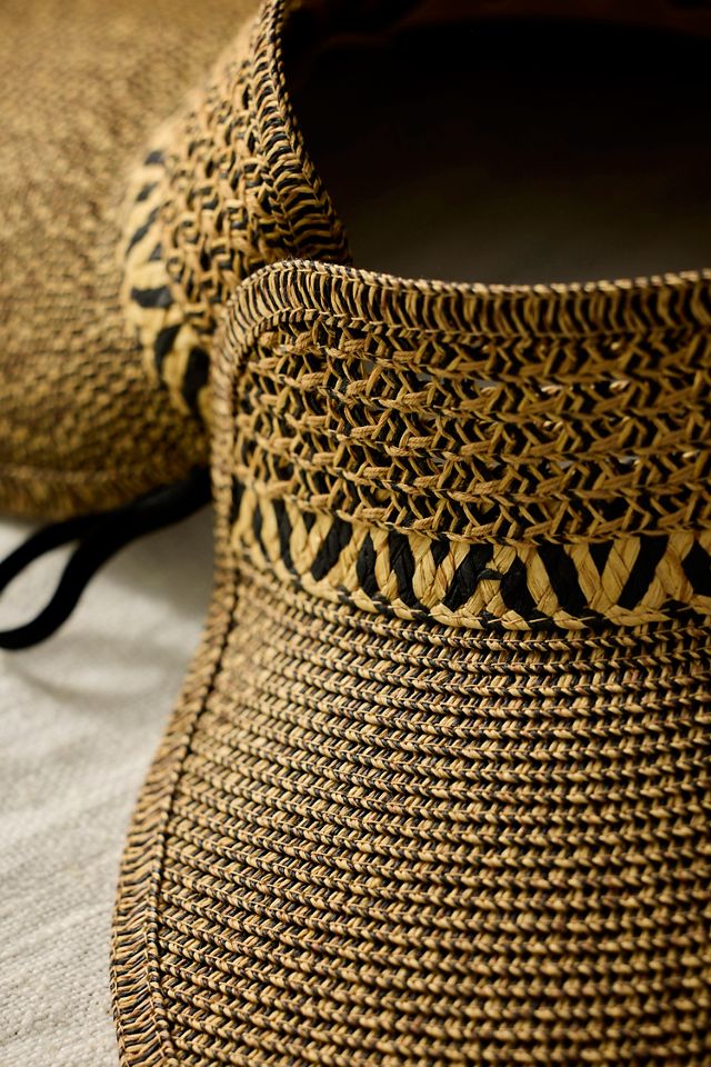 Wide Brim Woven Sun Visor #1
