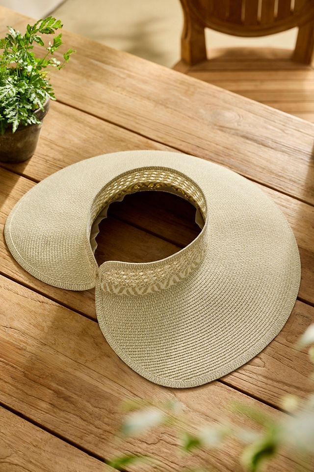 Wide Brim Woven Sun Visor #2