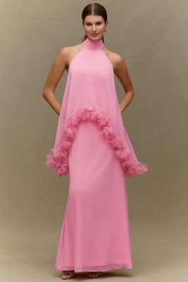 Elliatt Poppy Layered Halter Gown