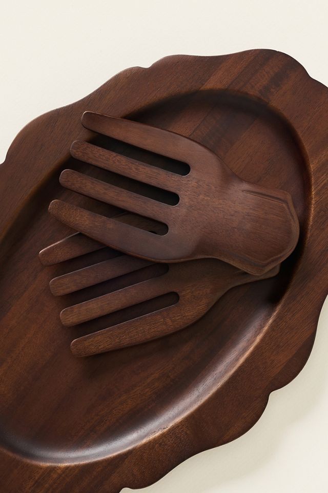 Romie Acacia Wood Salad Hands #1