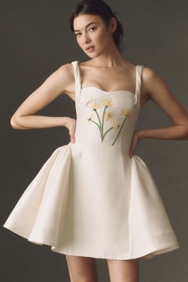 LEO LIN Ariel Embellsihed Mini Dress