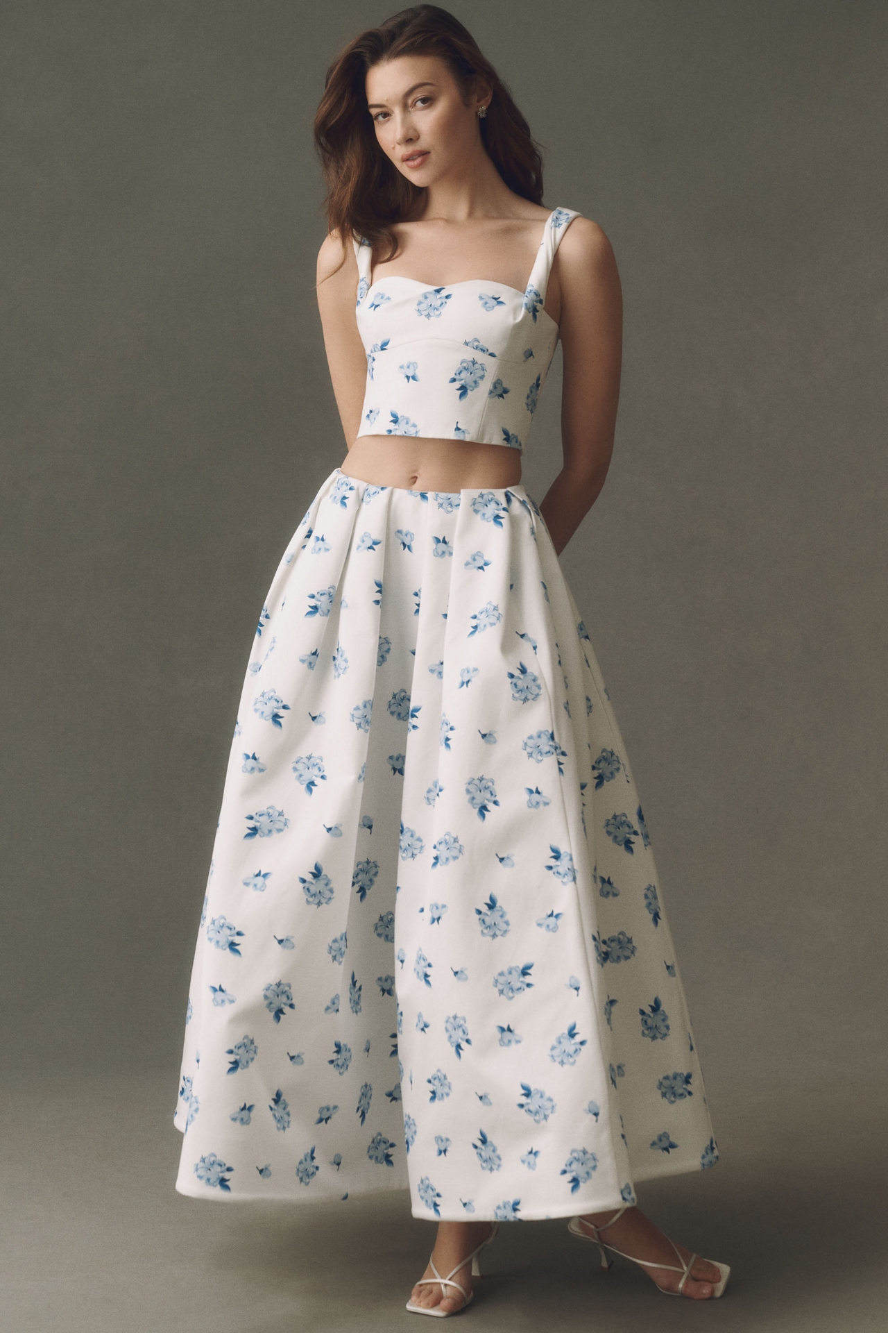LEO LIN Victoria Cotton Puff Maxi Skirt