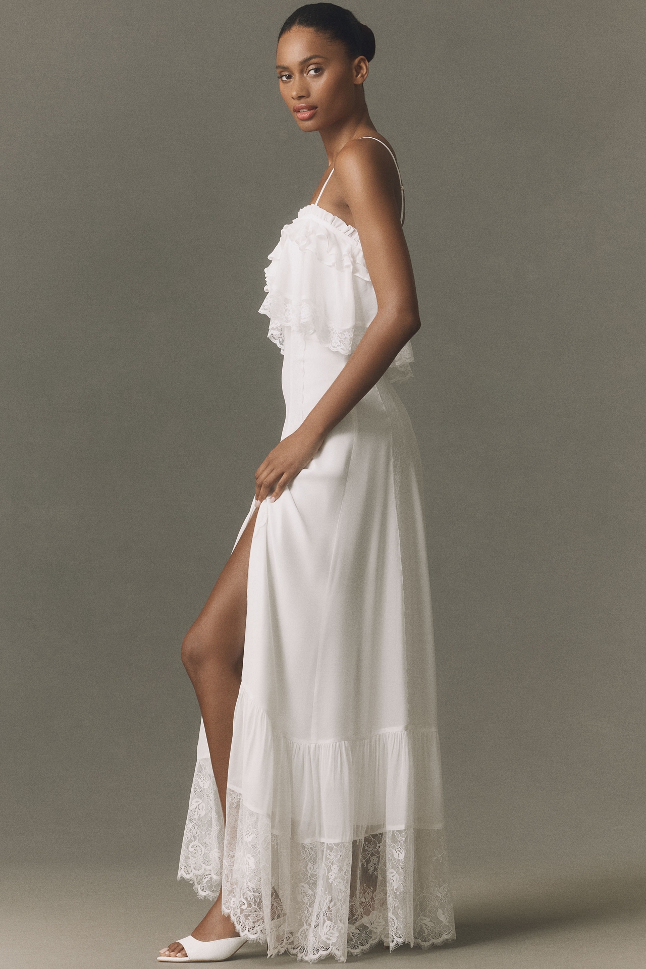BHLDN Lace-Trim Maxi Dress