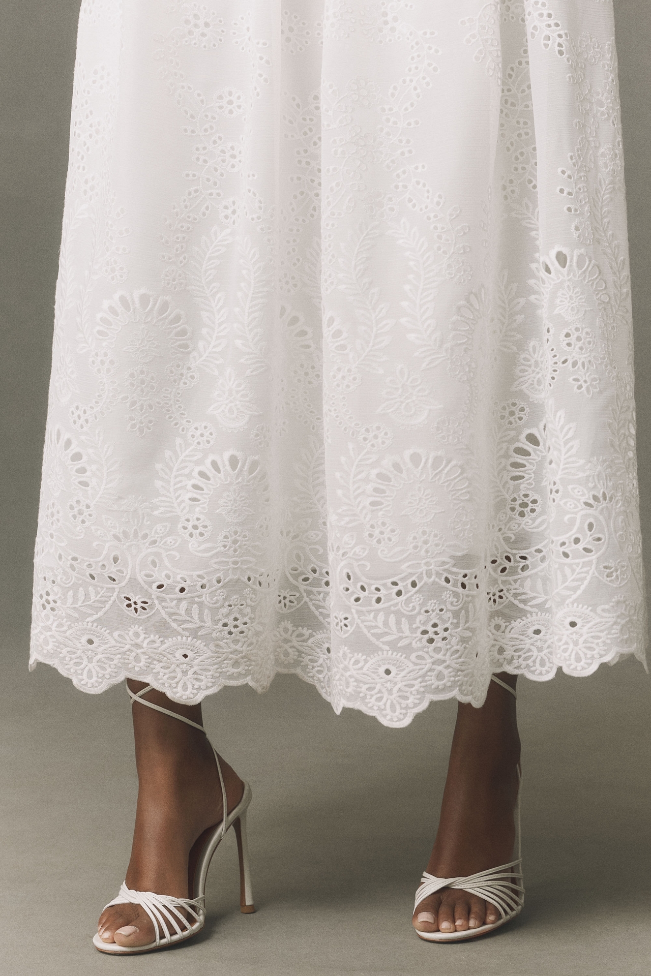BHLDN Bustier Eyelet Midi Dress