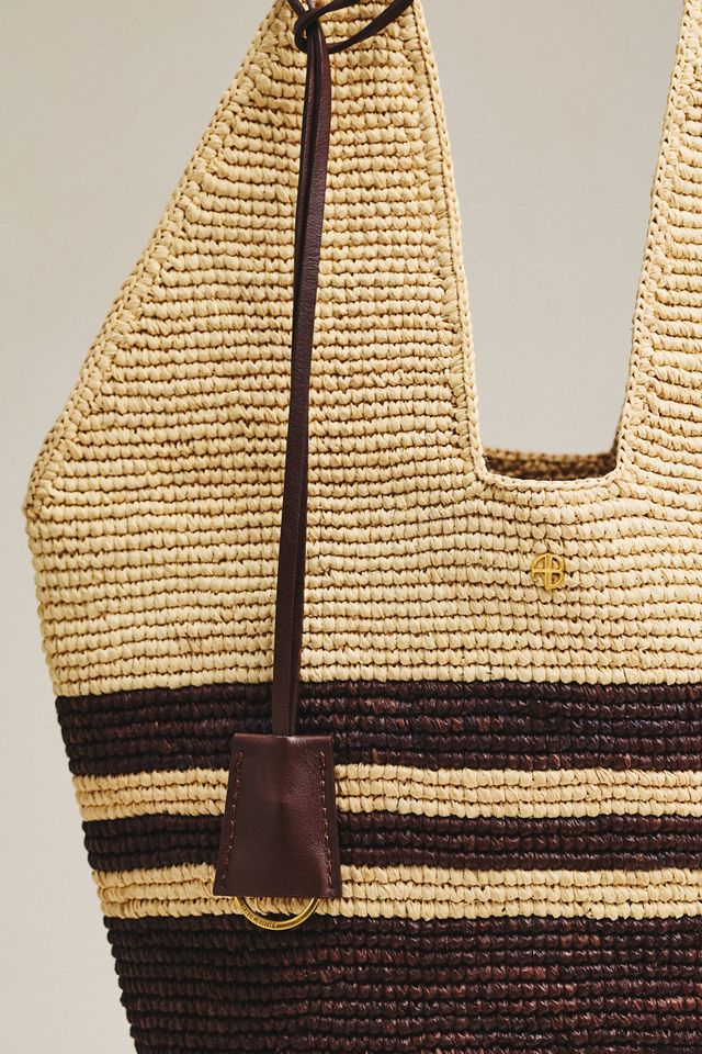 Anine Bing Leah Striped Hobo Bag #2