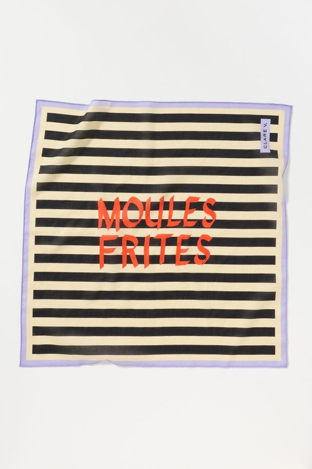 Clare V. Striped Hair Scarf #1