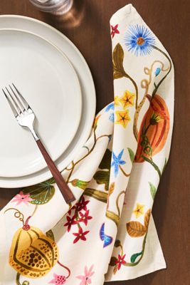 Pumpkins On The Vine Napkins, Set of 2