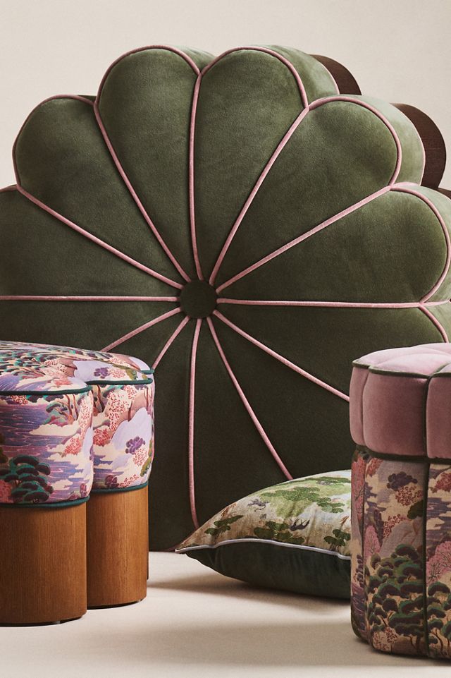 Merve Kahraman Floral Coffee Table Ottoman #1