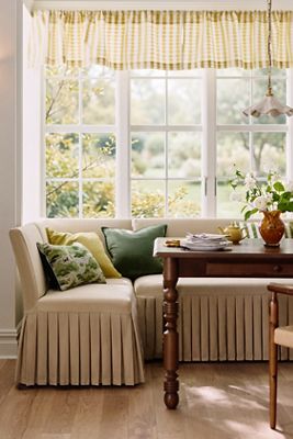 Layla Banquette Chair Ruffle Slipcover