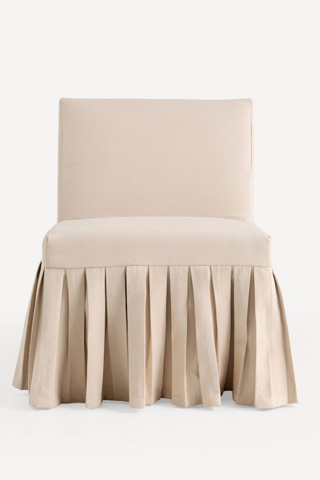 Layla Banquette Chair Ruffle Slipcover #2