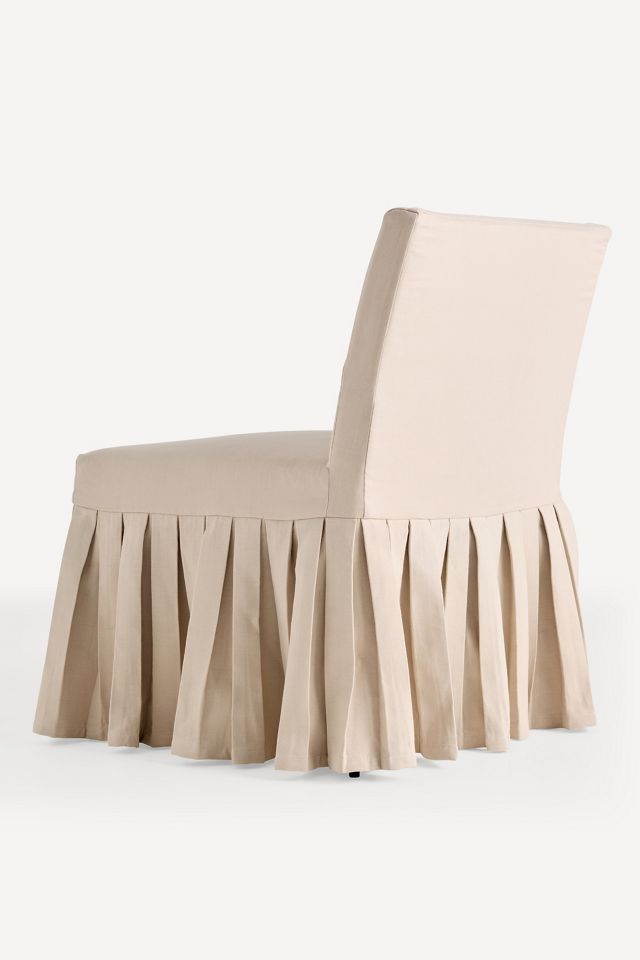 Layla Banquette Chair Ruffle Slipcover #4