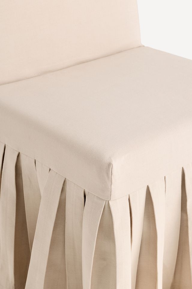 Layla Banquette Chair Ruffle Slipcover #5