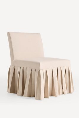 Layla Banquette Chair Ruffle Slipcover