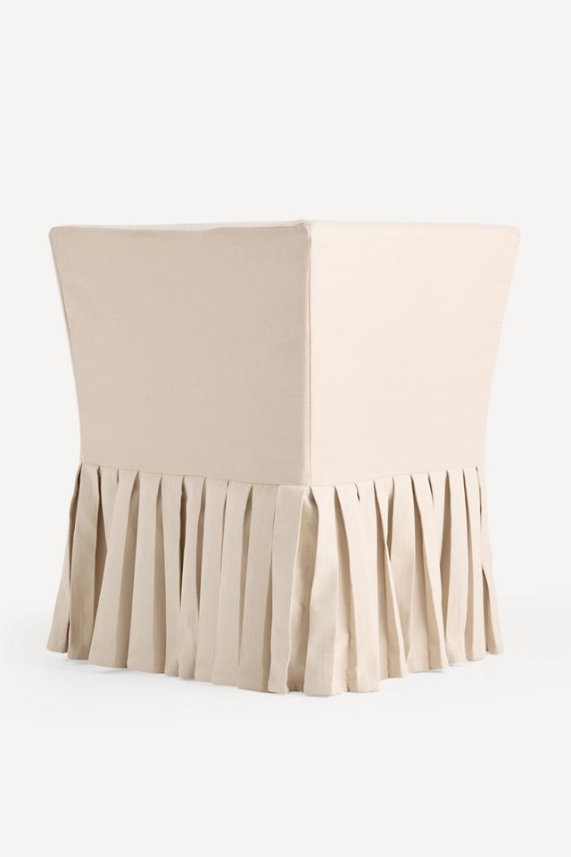 Layla Banquette Corner Chair Ruffle Slipcover #4