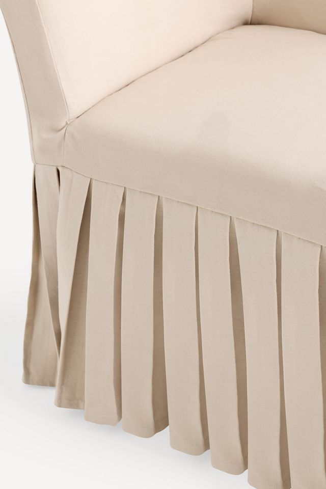 Layla Banquette Corner Chair Ruffle Slipcover #5