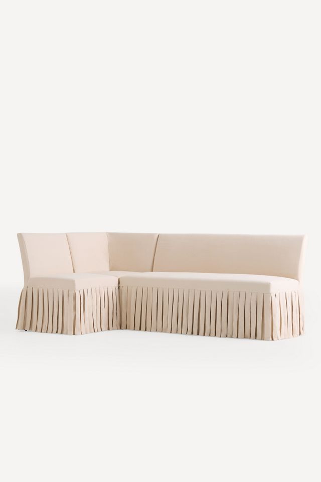 Layla Banquette Bench Ruffle Slipcover #1