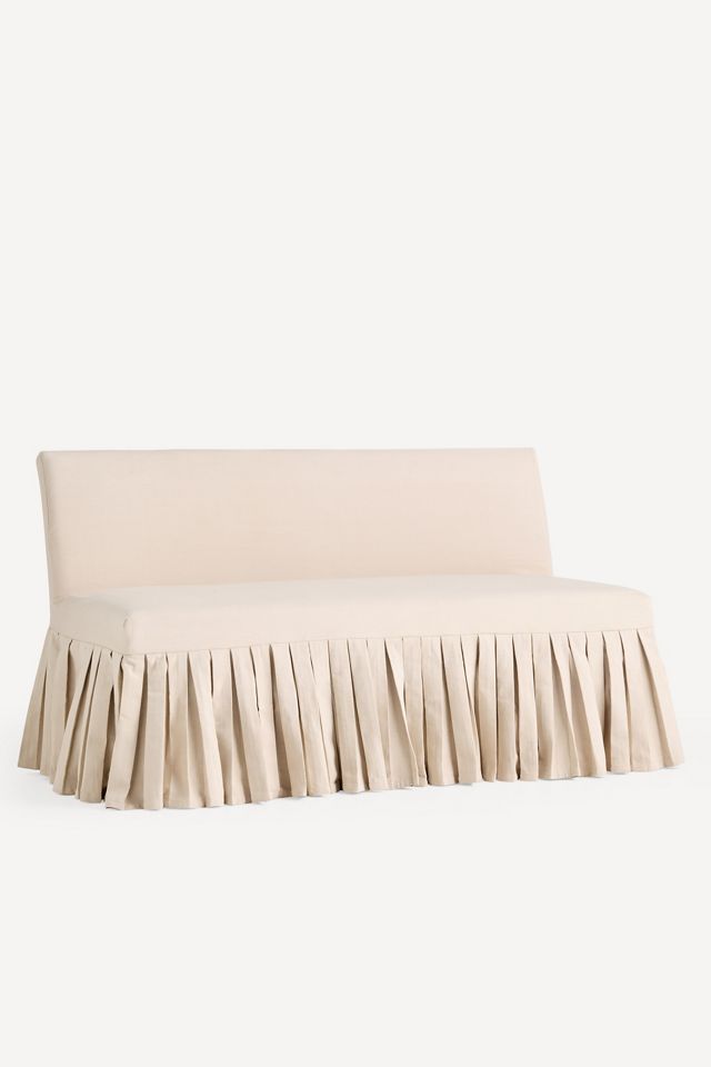 Layla Banquette Bench Ruffle Slipcover #2