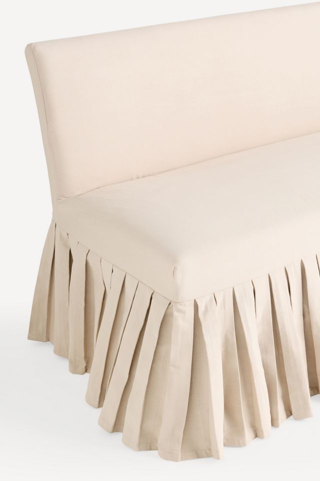 Layla Banquette Bench Ruffle Slipcover #3