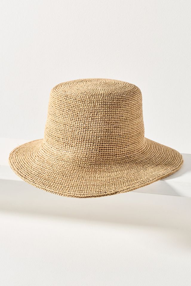 Wyeth Raffia Crochet Ties Bucket Hat | Anthropologie display picture 2