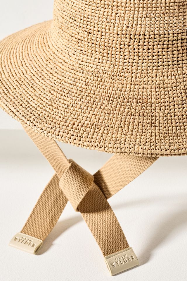 Wyeth Raffia Crochet Ties Bucket Hat | Anthropologie display picture 1