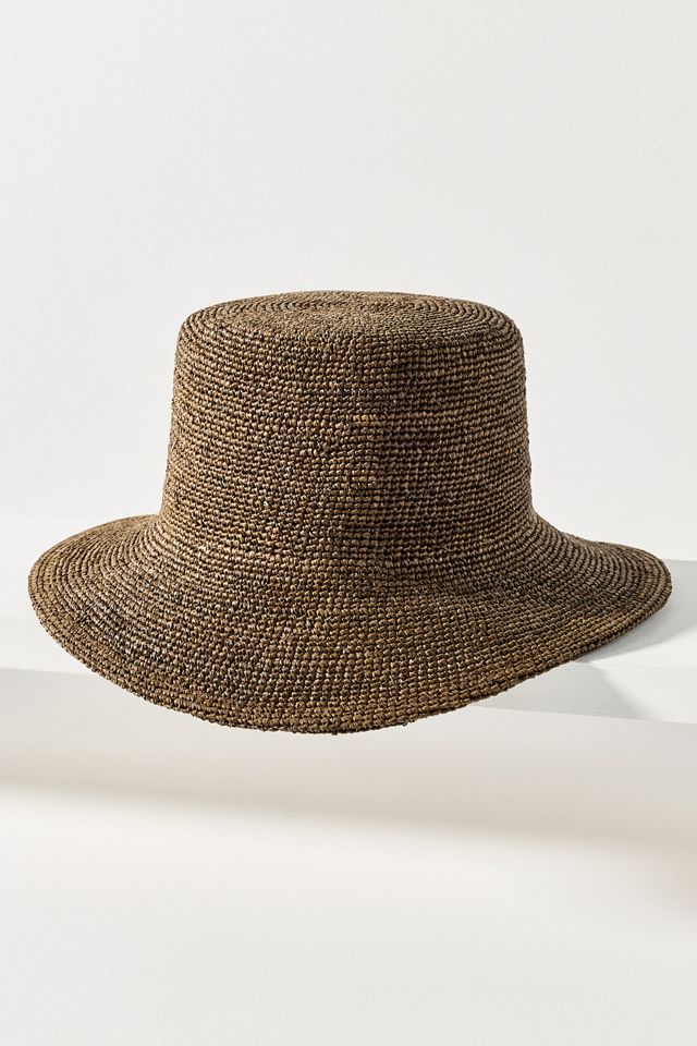 Wyeth Raffia Crochet Ties Bucket Hat #1