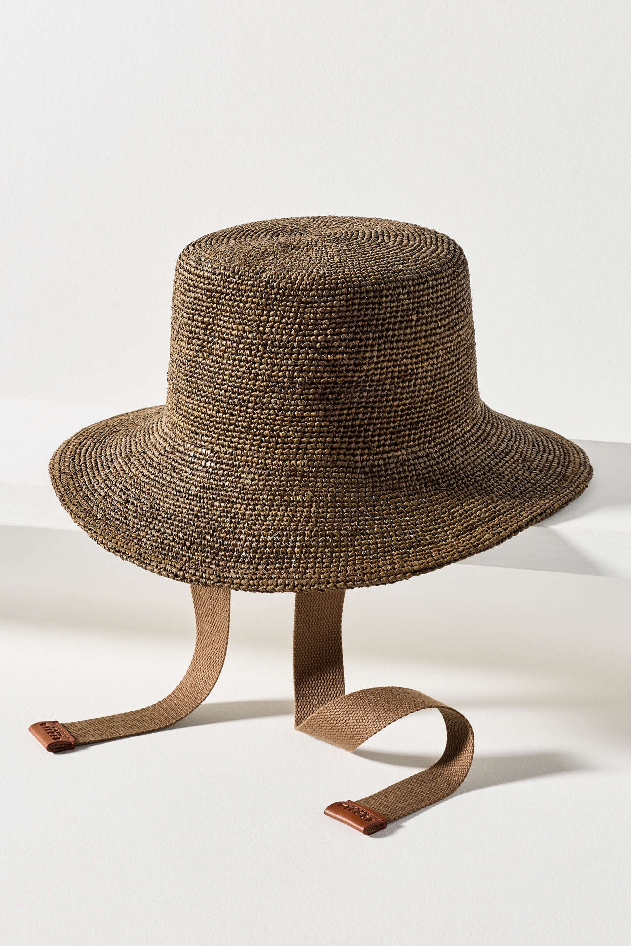 Wyeth Raffia Crochet Ties Bucket Hat