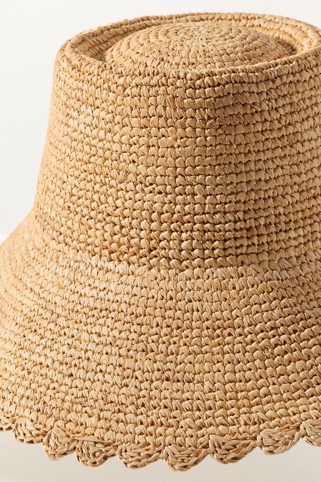 Wyeth Scalloped Straw Bucket Hat #2