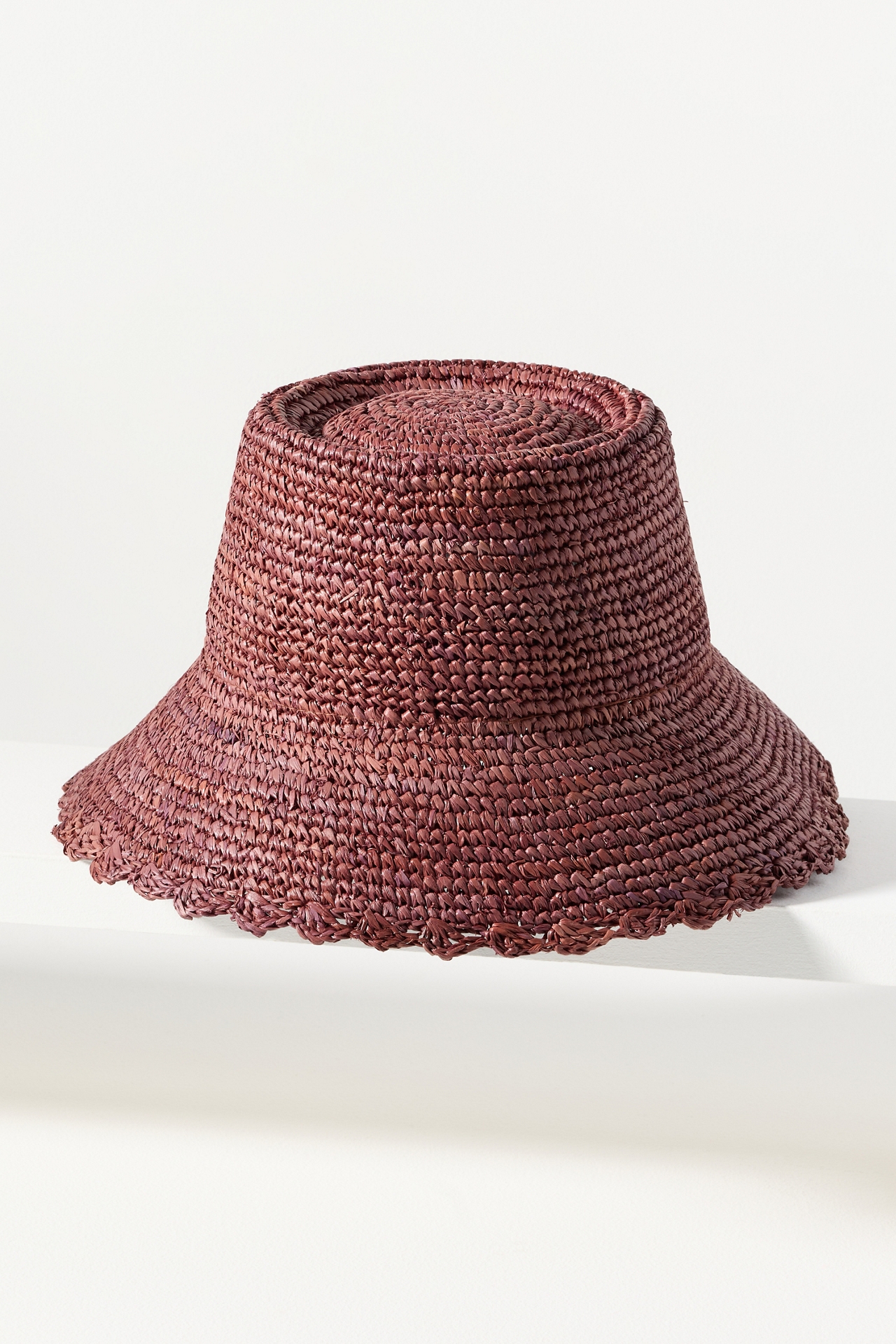 Wyeth Scalloped Straw Bucket Hat