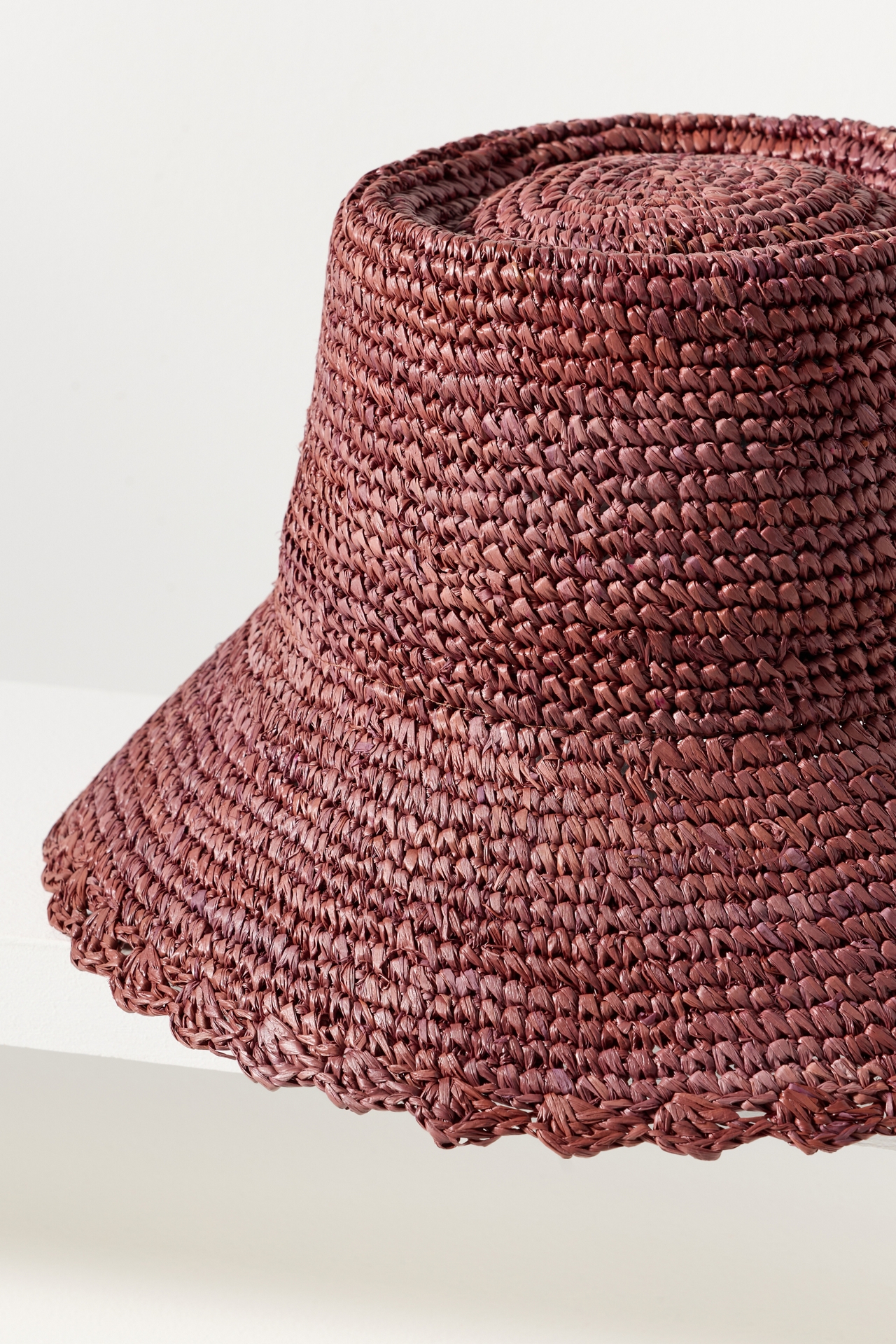 Wyeth Scalloped Straw Bucket Hat