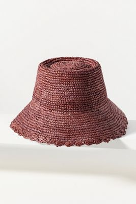Wyeth Scalloped Straw Bucket Hat