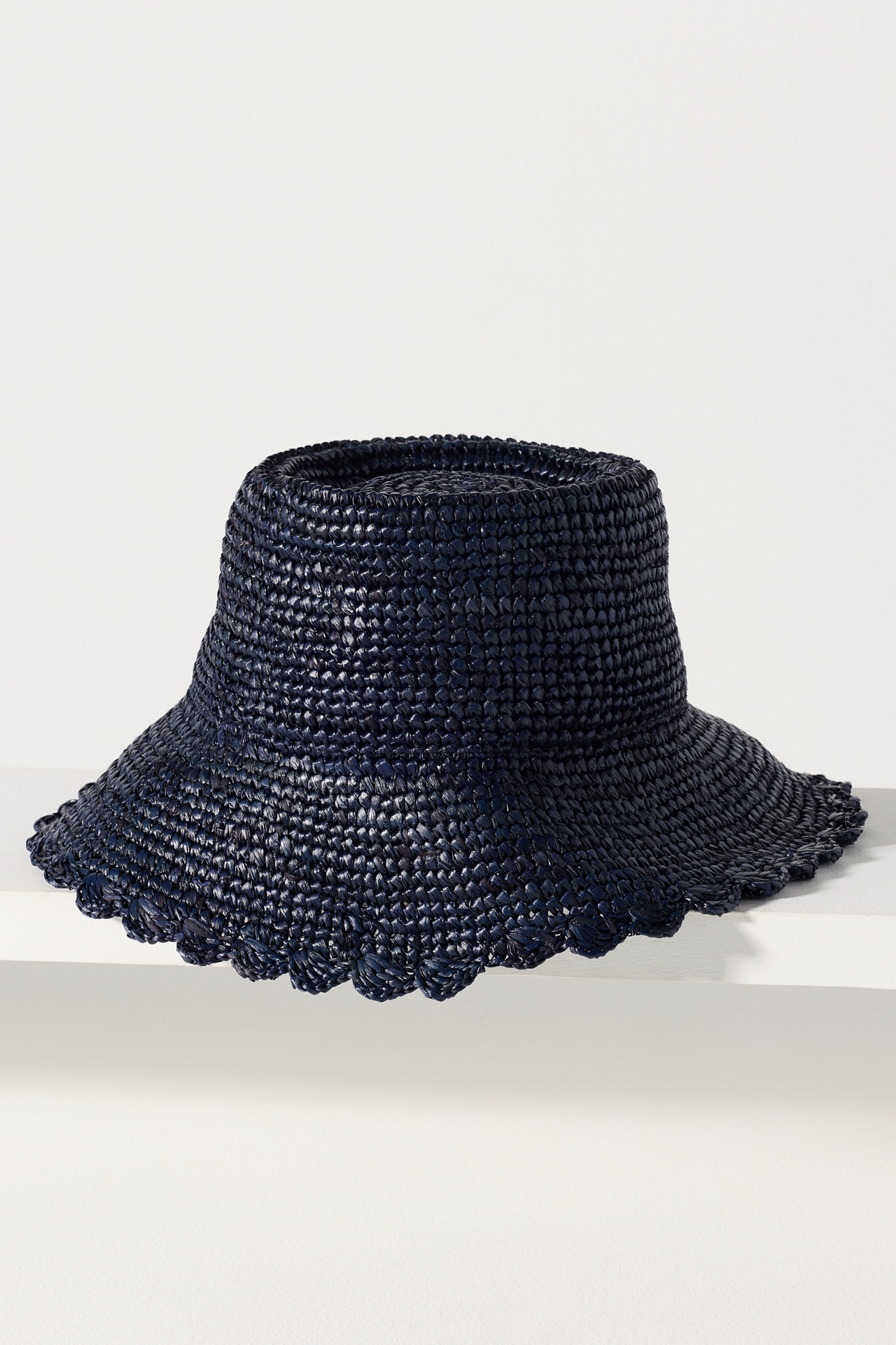 Wyeth Scalloped Straw Bucket Hat