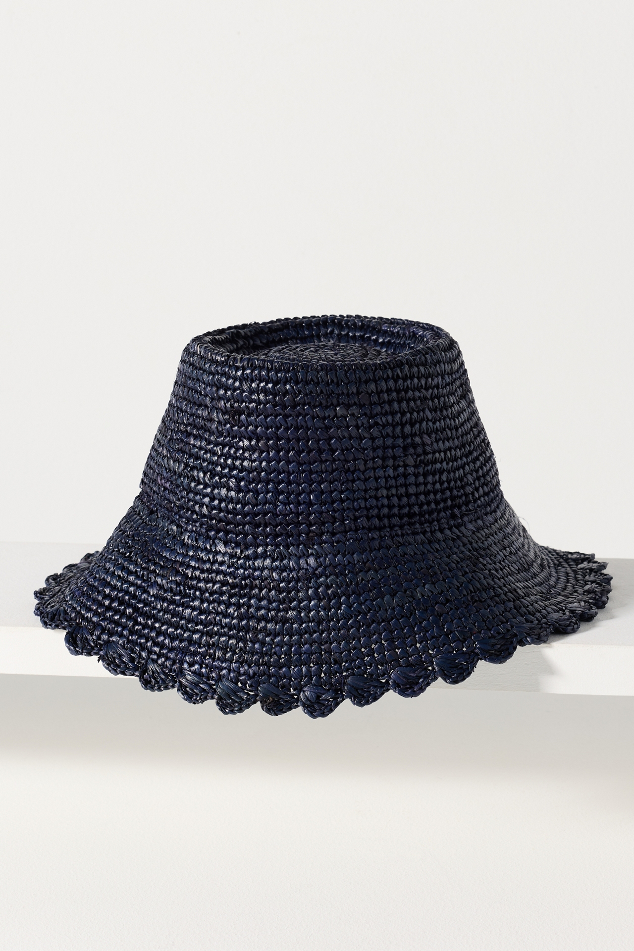 Wyeth Scalloped Straw Bucket Hat