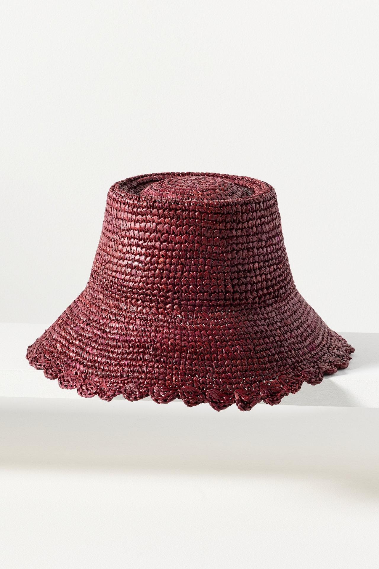 Wyeth Scalloped Straw Bucket Hat